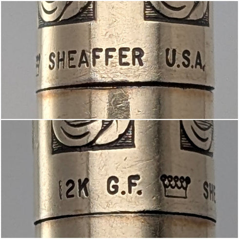 復古美國 Sheaffer 12K 鍍金原子筆